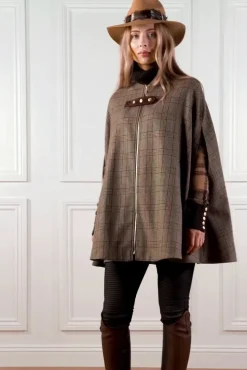 Outlet Slim Cape (Bourbon Tweed) Women Capes
