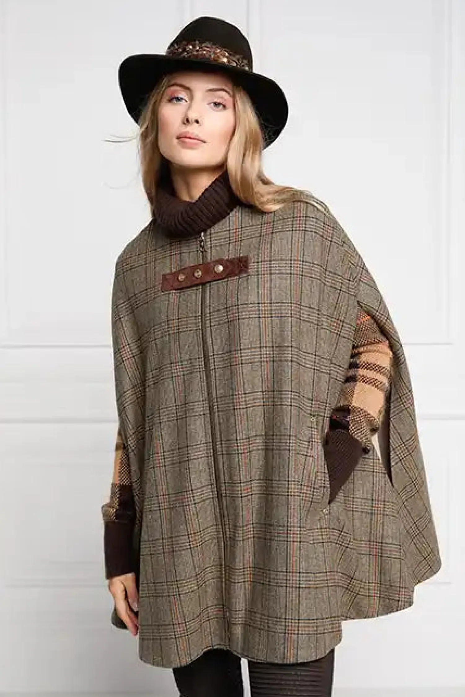 Outlet Slim Cape (Bourbon Tweed) Women Capes