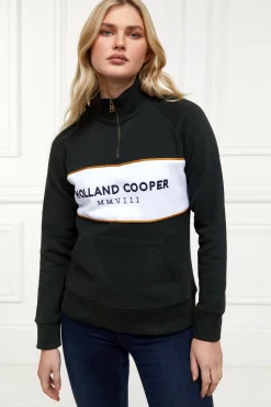Sale Sporting Heritage Zip Henley (Racing Green) Women Hoodies & Sweatshirts|Sweatshirts