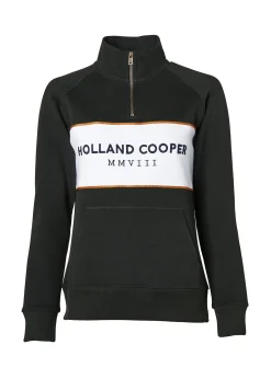 Sale Sporting Heritage Zip Henley (Racing Green) Women Hoodies & Sweatshirts|Sweatshirts