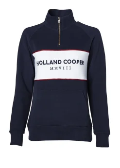 Online Sporting Heritage Zip Henley (Ink Navy) Women Hoodies & Sweatshirts|Sweatshirts