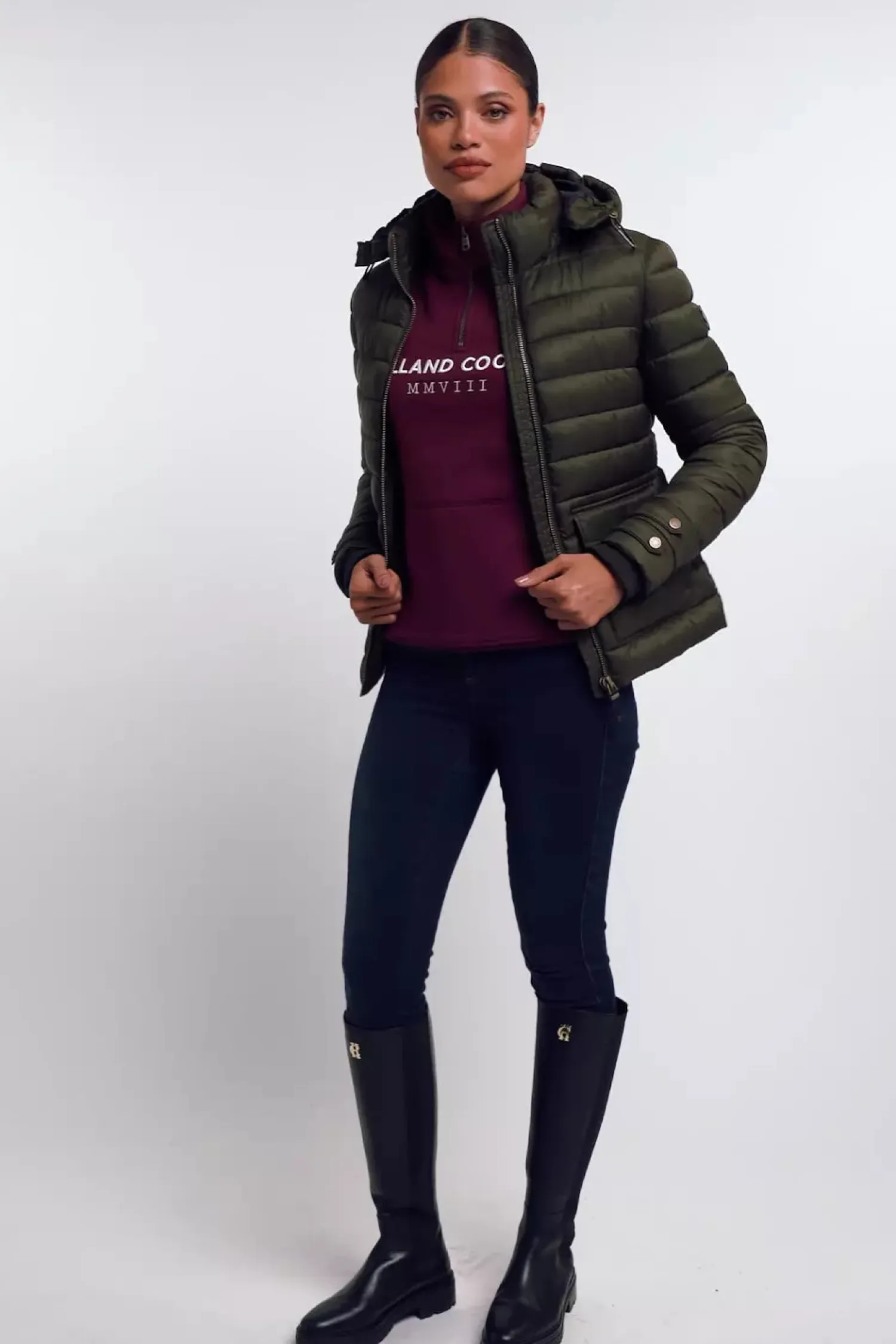 Online Sporting Heritage Zip Henley Women Hoodies & Sweatshirts|Sweatshirts