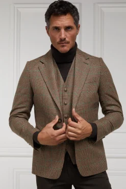 Outlet St James Waistcoat (Clarence Check Forest) Waistcoats