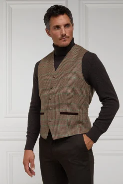 Outlet St James Waistcoat (Clarence Check Forest) Waistcoats