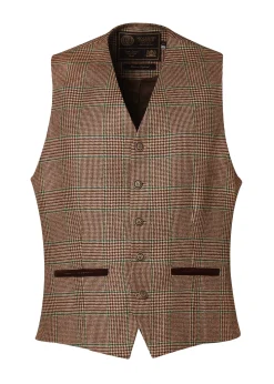 Outlet St James Waistcoat (Clarence Check Forest) Waistcoats