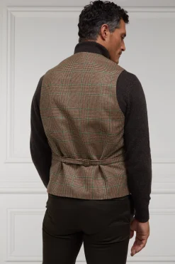 Outlet St James Waistcoat (Clarence Check Forest) Waistcoats