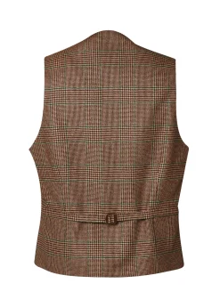 Outlet St James Waistcoat (Clarence Check Forest) Waistcoats