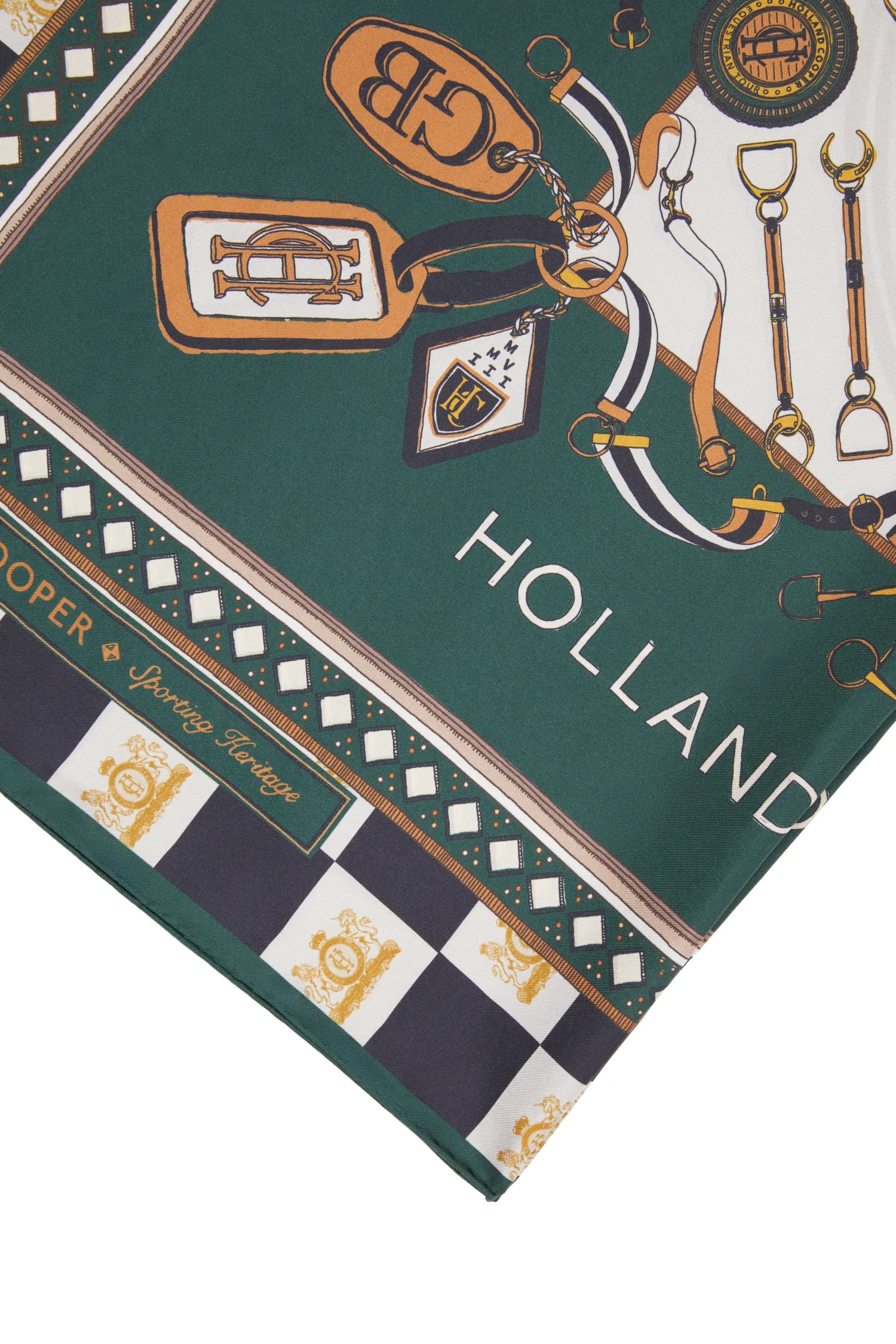 Fashion Stirrup Silk Scarf (Black Emerald) Women Scarves|Scarves