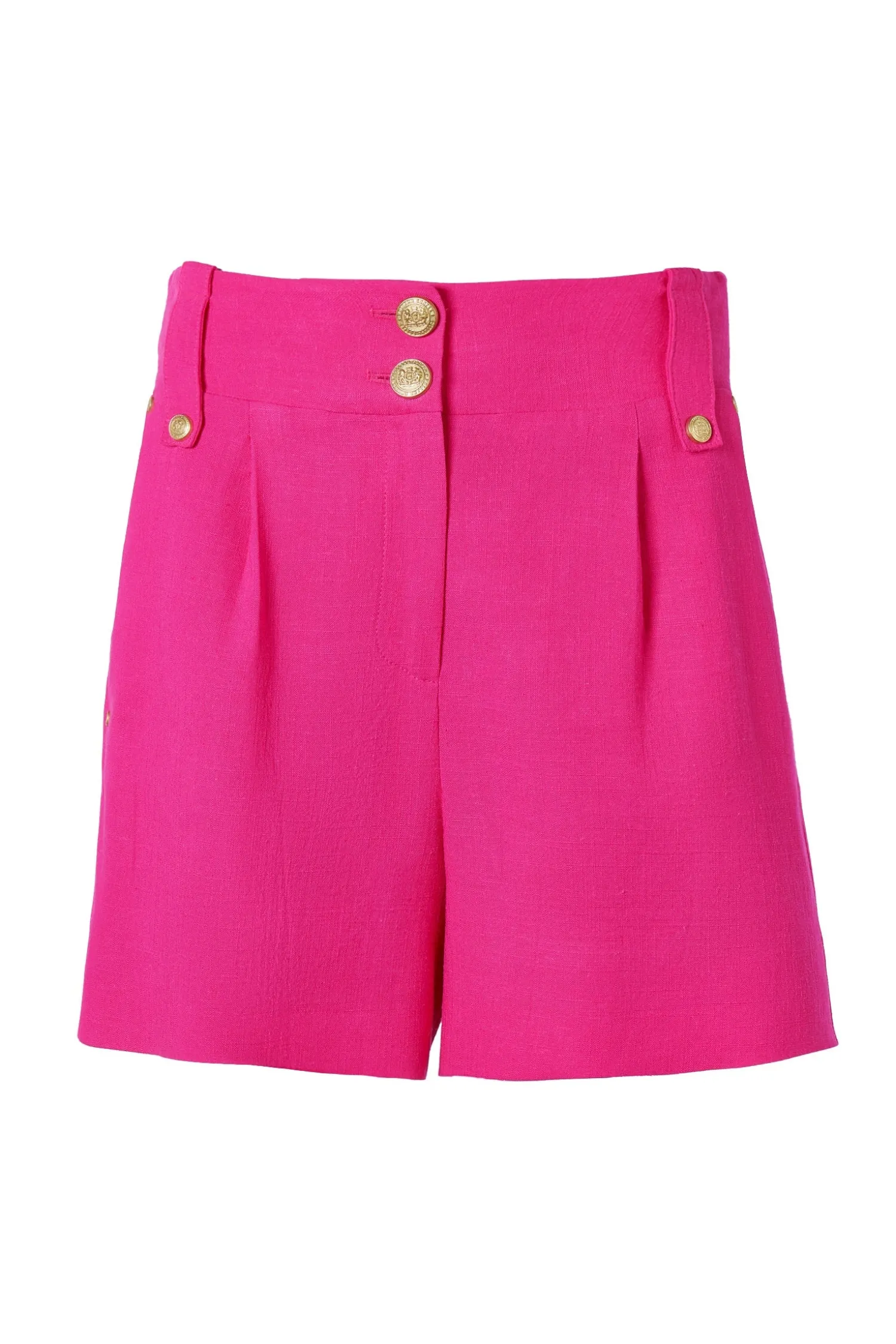 Sale Tailored Short (Hot Pink Linen) Women Shorts|Tailoring