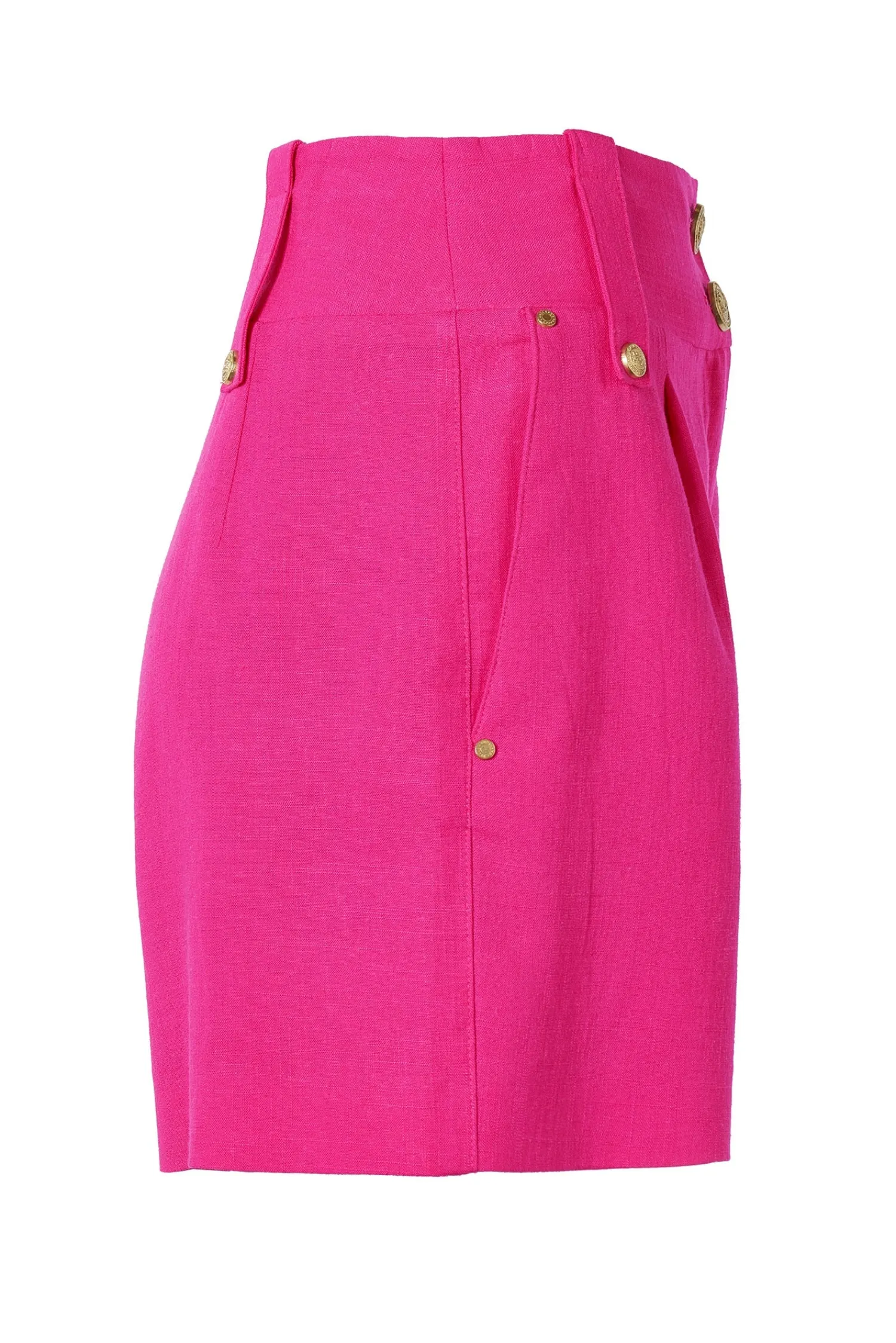 Sale Tailored Short (Hot Pink Linen) Women Shorts|Tailoring