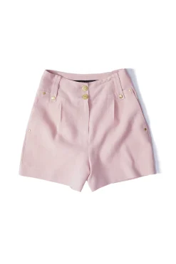 Hot Tailored Short (Pink Linen) Women Shorts|Tailoring