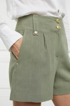 Outlet Tailored Short (Sage Linen) Women Shorts|Tailoring