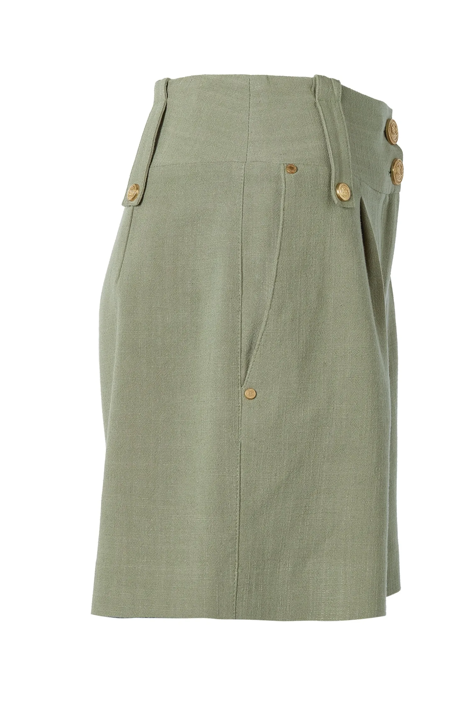 Outlet Tailored Short (Sage Linen) Women Shorts|Tailoring