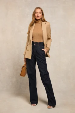 Outlet Tailored Wide Leg Jean (Deep Indigo) Women Jeans