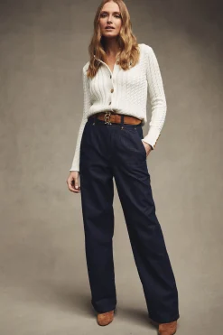 Outlet Tailored Wide Leg Jean (Deep Indigo) Women Jeans