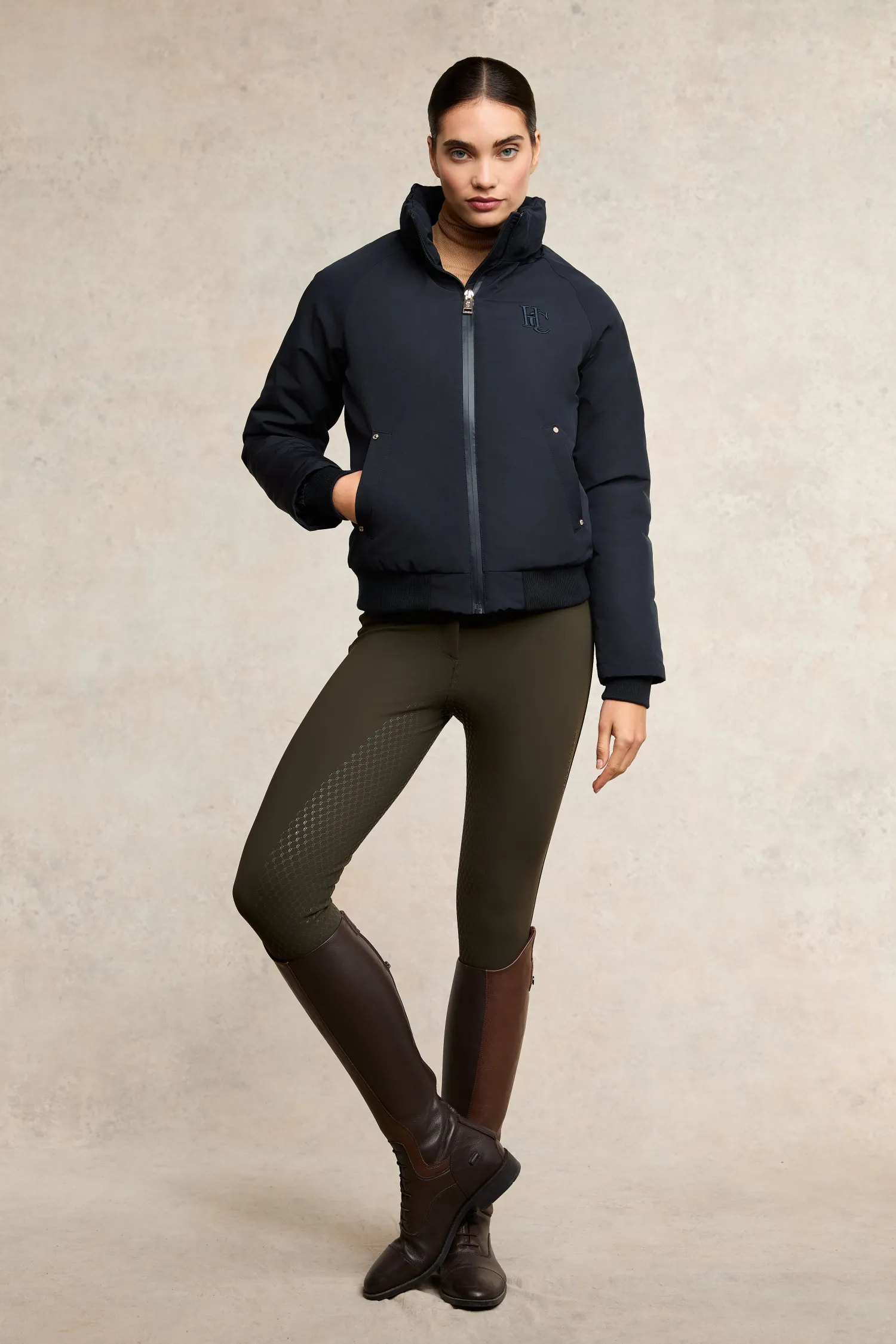 Clearance Team Waterproof Jacket (Ink Navy Mono) Women Jackets|Jackets
