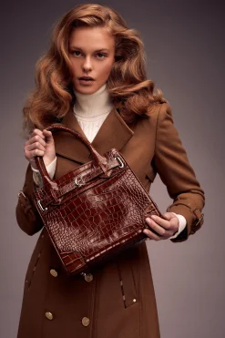 Sale The Brompton Mini Tote (Tan Croc) Women Crossbody Bags|Tote Bags