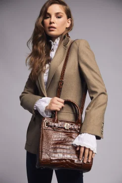 Sale The Brompton Mini Tote (Tan Croc) Women Crossbody Bags|Tote Bags
