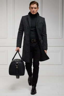 Hot The Cheltenham Coat (Large Scale Charcoal Houndstooth) Coats