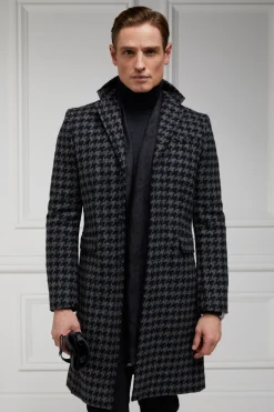 Hot The Cheltenham Coat (Large Scale Charcoal Houndstooth) Coats