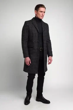 Hot The Cheltenham Coat (Large Scale Charcoal Houndstooth) Coats