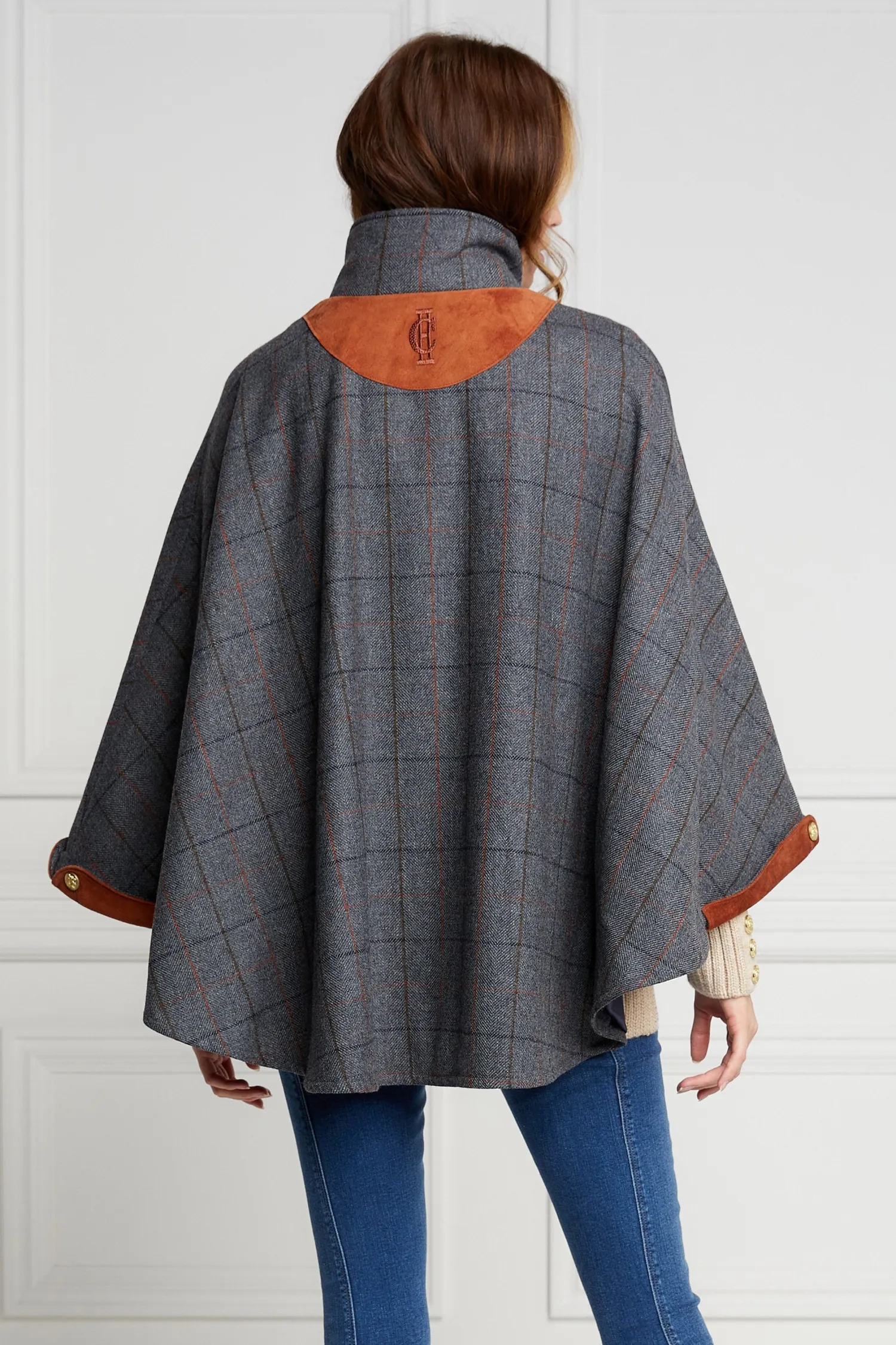 Online The Classic Cape (Mid Blue Check) Women Capes|Tailoring