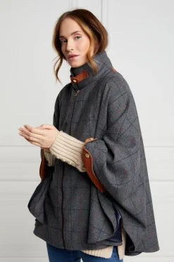 Online The Classic Cape (Mid Blue Check) Women Capes|Tailoring