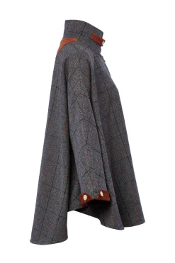 Online The Classic Cape (Mid Blue Check) Women Capes|Tailoring