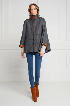 Online The Classic Cape (Mid Blue Check) Women Capes|Tailoring