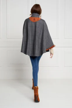 Online The Classic Cape (Mid Blue Check) Women Capes|Tailoring