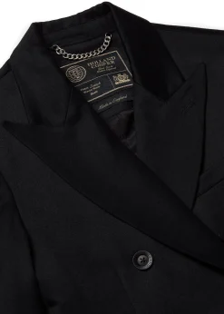 Fashion The Double Breasted Blazer (Black Barathea) Women Tailoring|Blazers