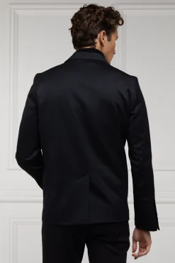 Fashion The Double Breasted Blazer (Black Barathea) Women Tailoring|Blazers