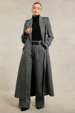 Fashion The Great Coat (Wide Tooth Herringbone) Women Coats|Tailoring
