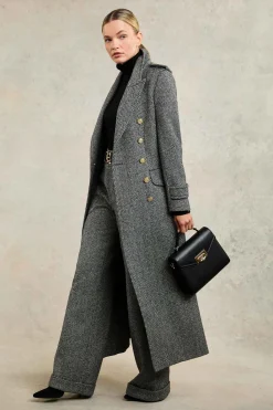 Fashion The Great Coat (Wide Tooth Herringbone) Women Coats|Tailoring