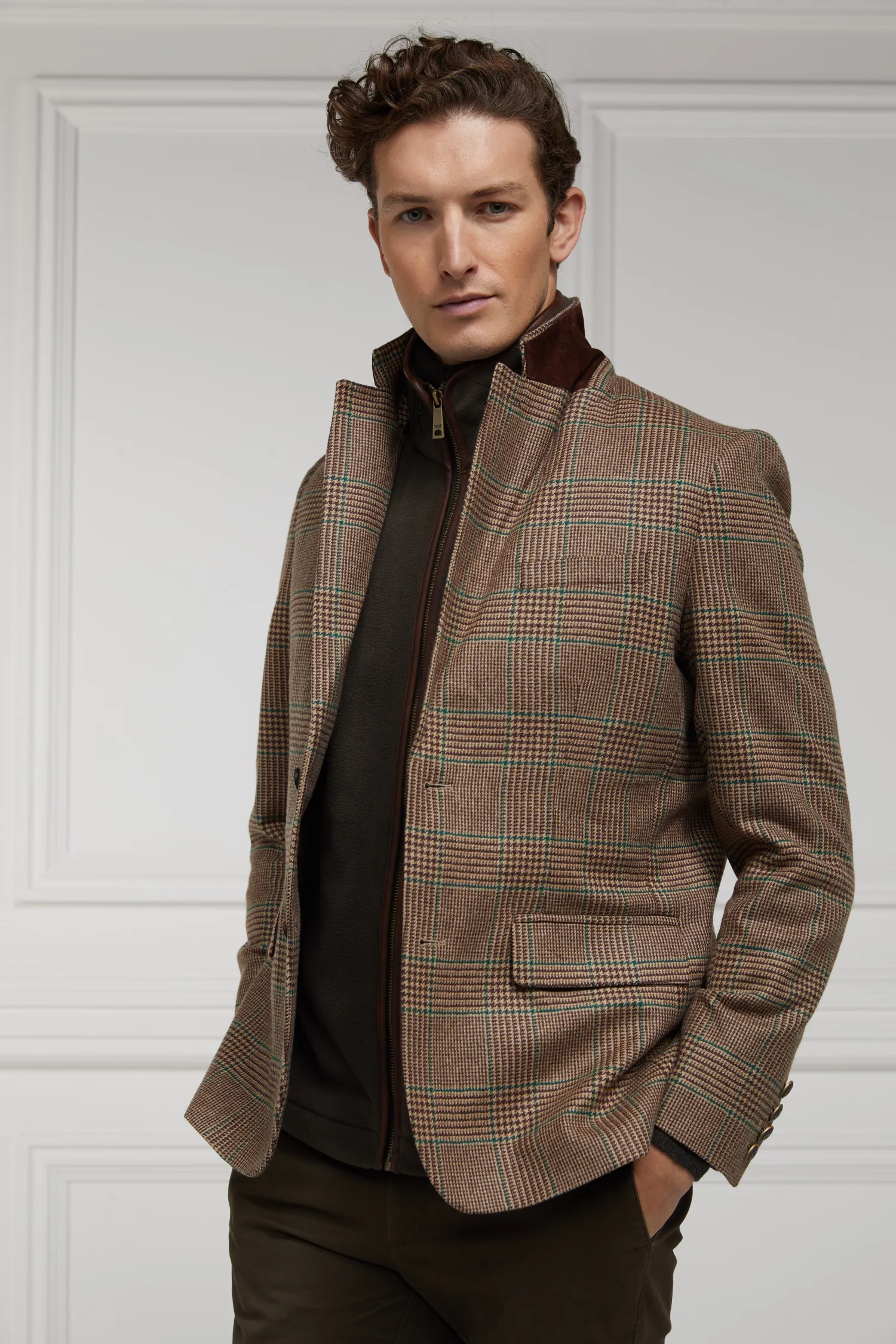 Online The Single Breasted Blazer (Clarence Check Forest) Blazers