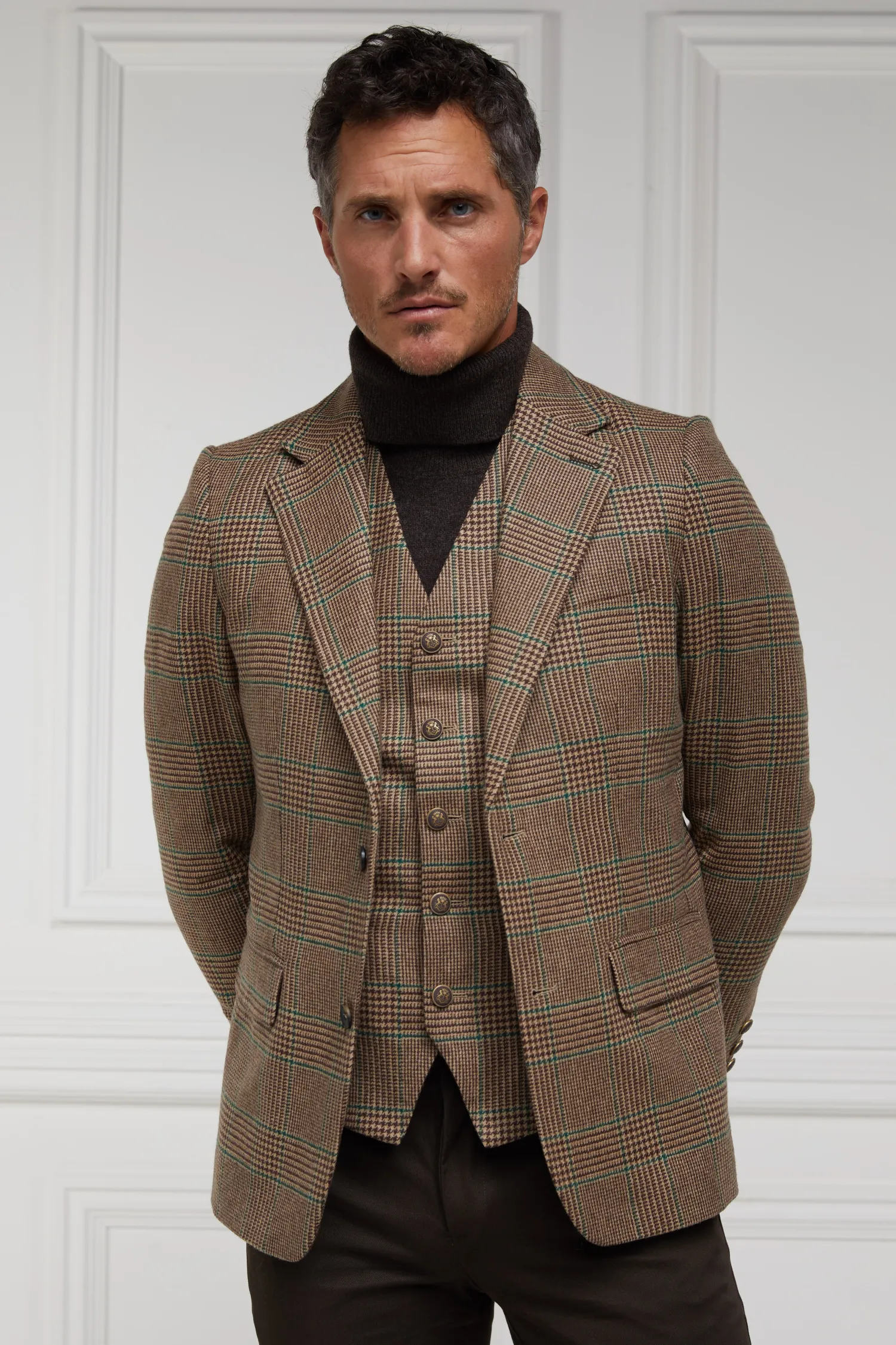 Online The Single Breasted Blazer (Clarence Check Forest) Blazers