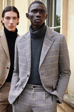Hot The Single Breasted Blazer (Prince of Wales Navy) Blazers