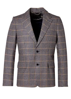 Hot The Single Breasted Blazer (Prince of Wales Navy) Blazers