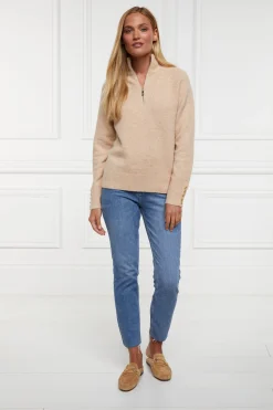 Clearance Tori Quarter Zip Knit Women Knitwear