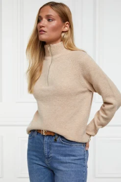 Clearance Tori Quarter Zip Knit Women Knitwear