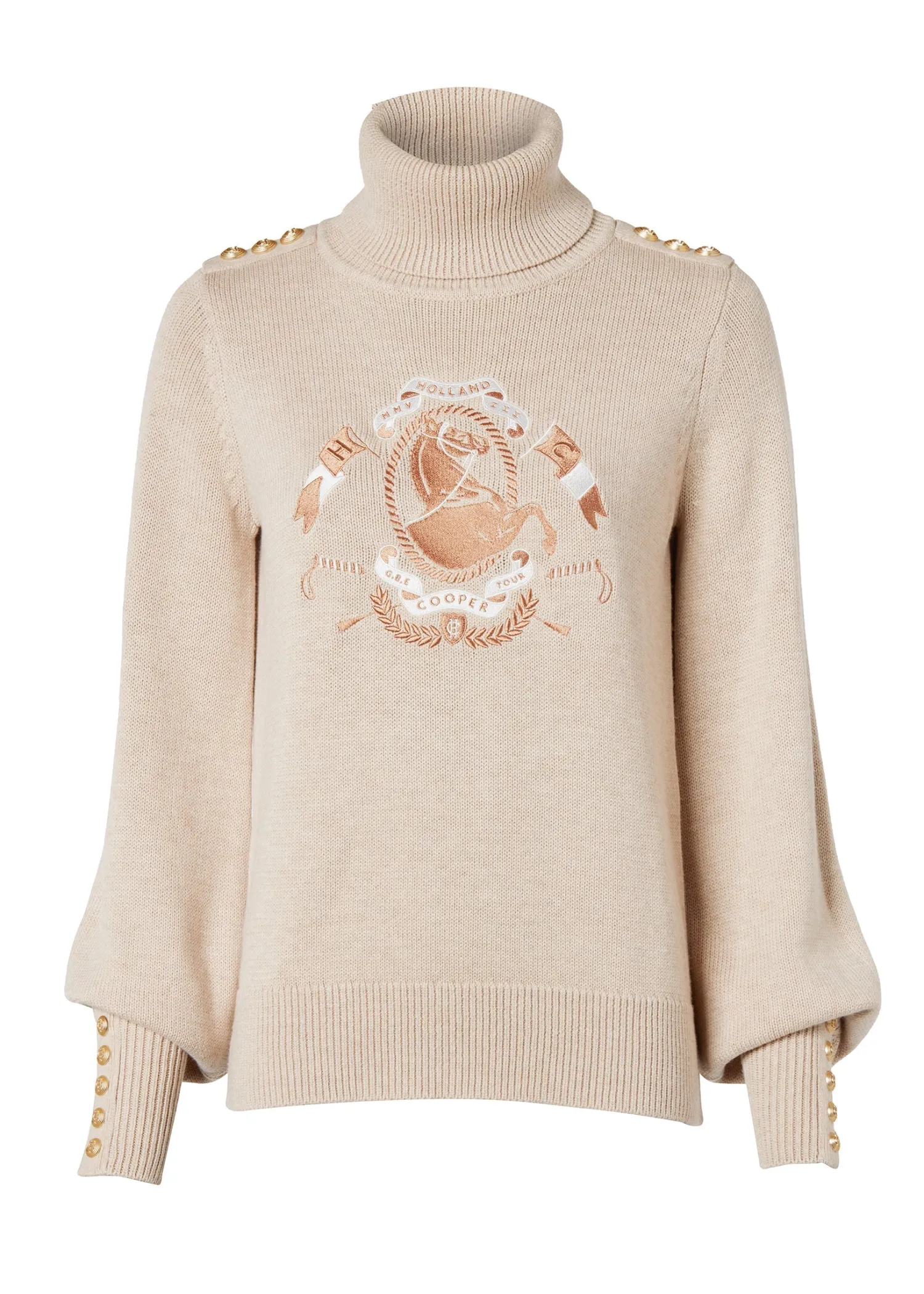 Best Tour Roll Neck Knit Women Knitwear
