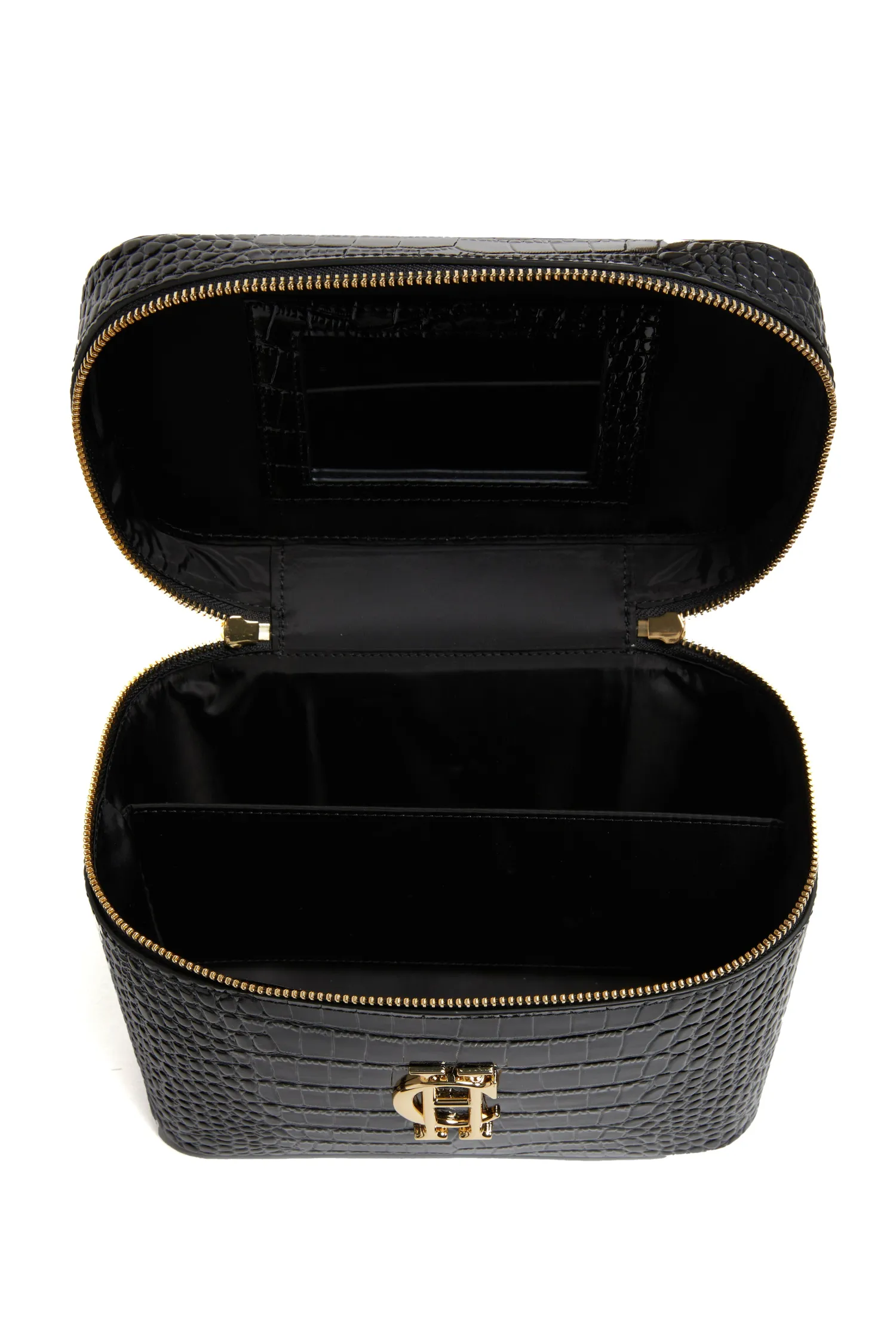 Online Travel Makeup Bag (Black Croc) Women Holdalls & Suitcases|Travel Bags