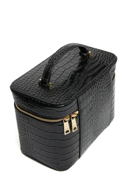 Online Travel Makeup Bag (Black Croc) Women Holdalls & Suitcases|Travel Bags