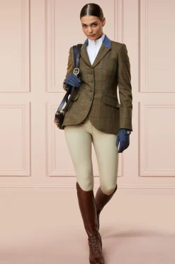 Hot Tweed Riding Jacket (Glen Green) Women Jackets|Tailoring