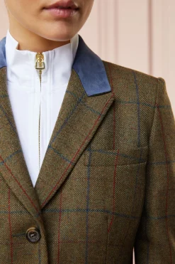 Hot Tweed Riding Jacket (Glen Green) Women Jackets|Tailoring