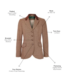 Discount Tweed Riding Jacket (Tawny Brown) Jackets