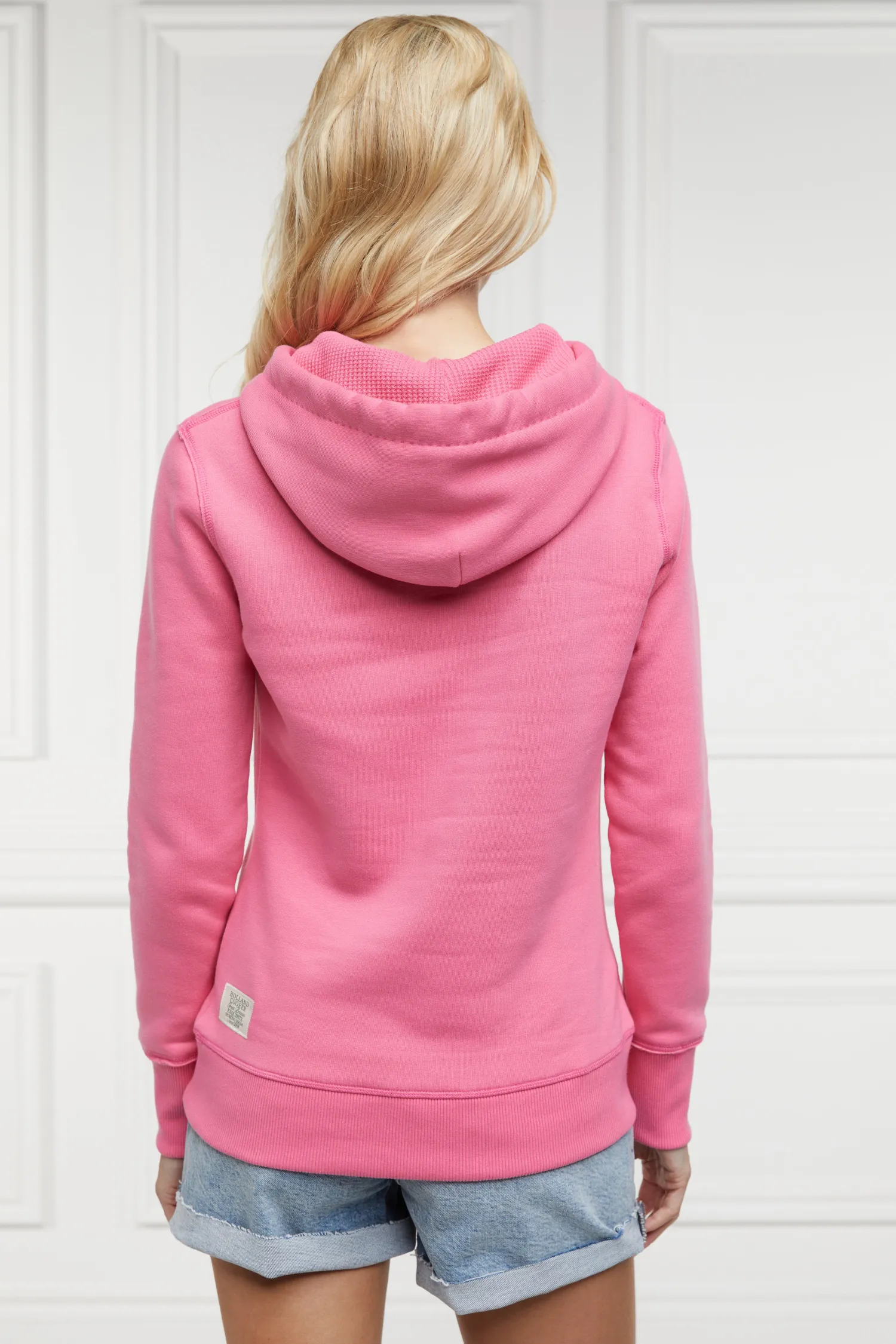 Fashion Varsity Hoodie (Peony Pink) Women Hoodies & Sweatshirts|Hoodies