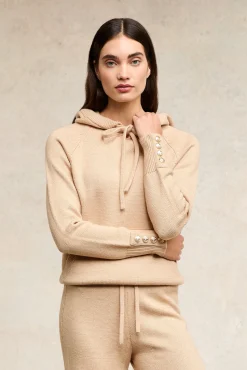 Sale Verbier Knitted Hoodie (Light Camel) Women Hoodies