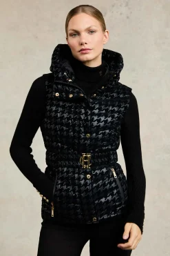 Fashion Vermont Gilet (Mono Houndstooth) Women Gilets