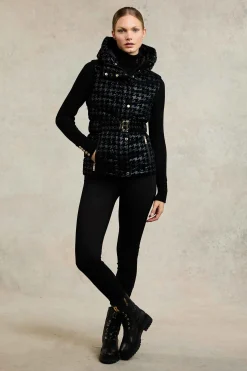 Fashion Vermont Gilet (Mono Houndstooth) Women Gilets